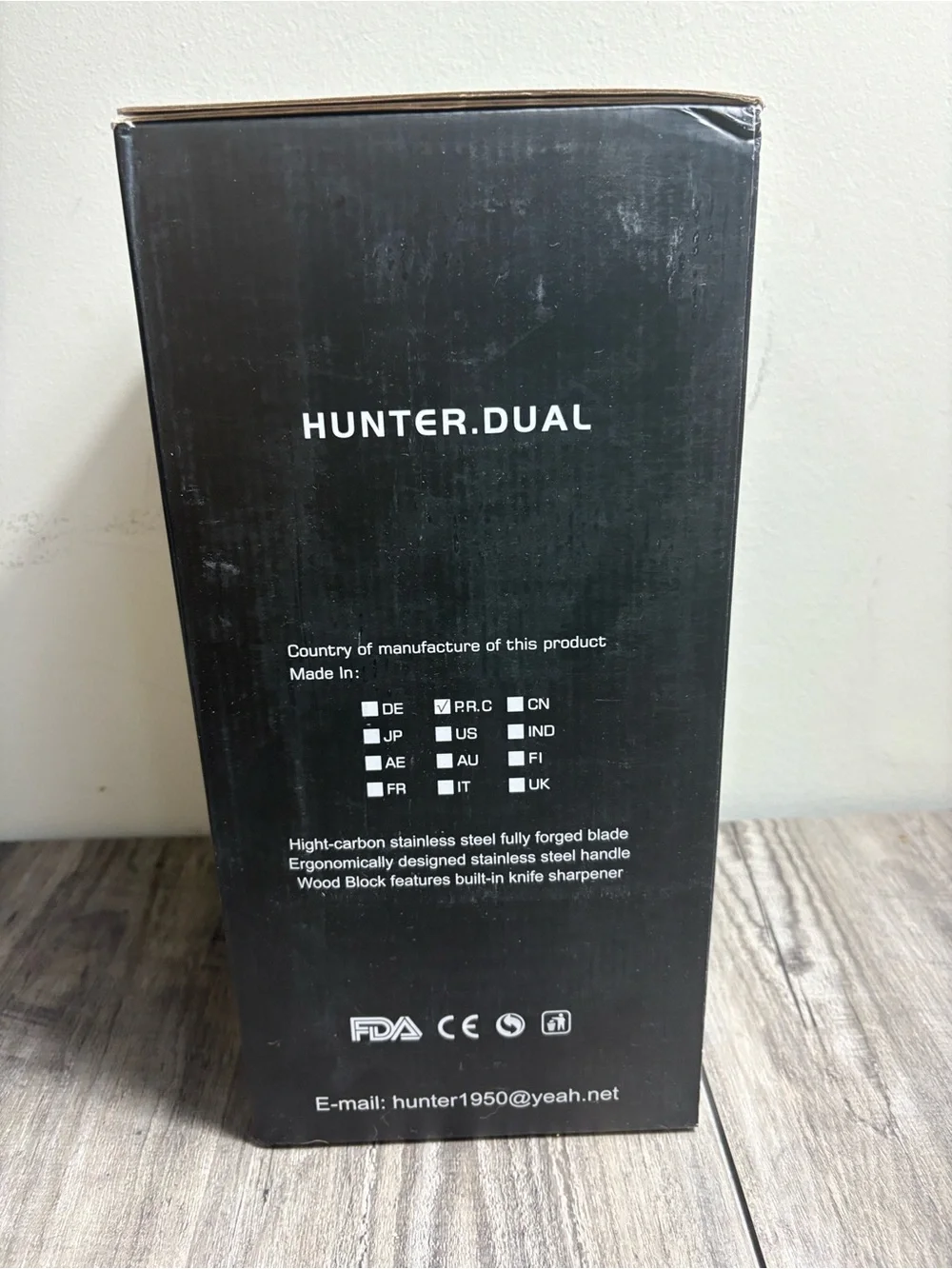 New HUNTER.DUAL DF-15 PRO MAX 19-Piece Knife Set - Black + Sharpener Fast Ship